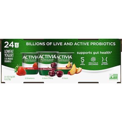 Activia Probiotic Variety Yogurt, 24/Pack (902-00477)