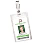 Avery Secure Top Heavy Duty Clip Style Name Badge Holders, 3 1/2" x 2 1/4", Clear Portrait Holders, 50/Box (2920)