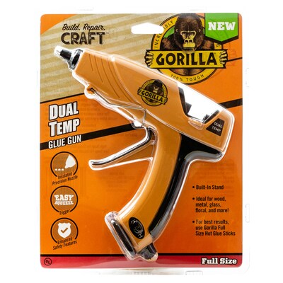 Gorilla Dual Temp Glue Gun, Orange/Black (100424)