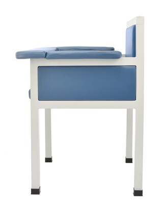 Viva Comfort. Antimicrobial Phlebotomy Blood Drawing Chair, 350 lbs. Capacity, Blue (ADI997-02-BLU-MK)