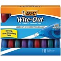 BIC Wite-Out EZ Correct Correction Tape, White, 18/Pack (WOTAP18-WHI)