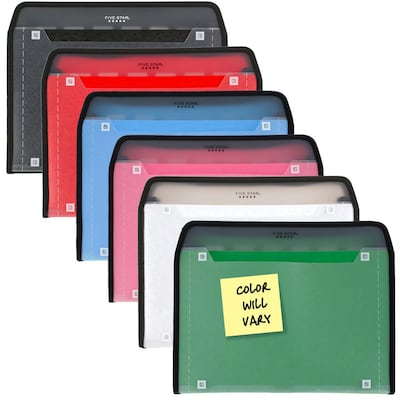 Five Star Customizable Plastic Accordion File ,7-Pocket, Letter Size, Assorted Colors (35170)