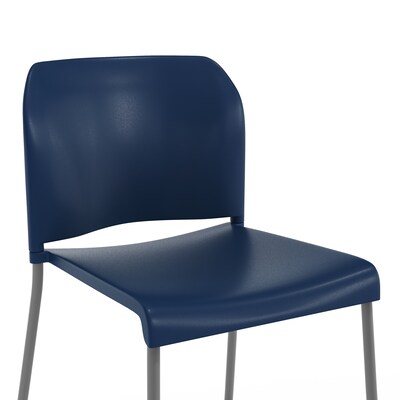 Flash Furniture Hercules Kenai Classic Plastic Stacking Full Back Bar Stool, Navy (RUT239AHBSNV)