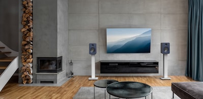 Kanto REN 200W Bookshelf Bluetooth Speakers, Matte Blue, Pair (RENMU)