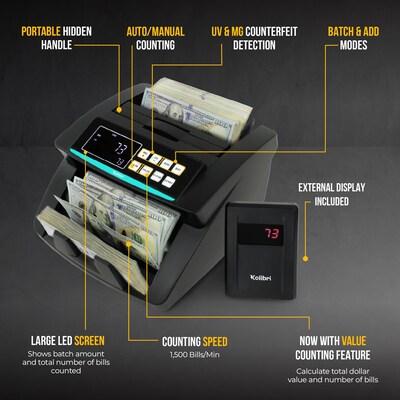 Kolibri Bill Counter, Black (B-KOLIBRI)