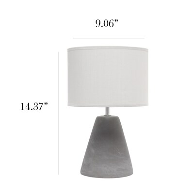 Simple Designs Pinnacle Concrete Table Lamp, Gray (LT2059-GRY)