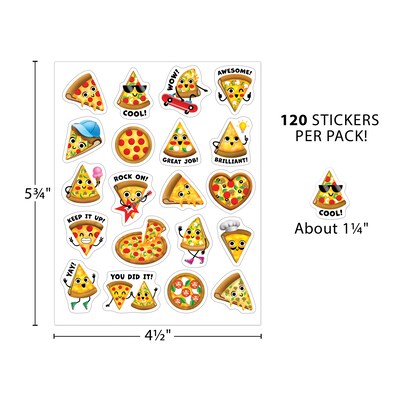 Teacher Created Resources Pizza Smelly Stickers, Multicolored, 120/Pack, 6/Packs/Bundle (TCR9440-6)