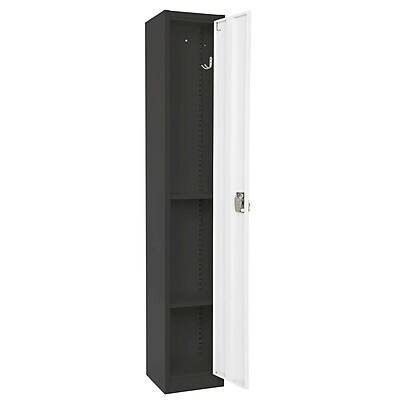 AdirOffice 72 Single Tier Black and White Storage Locker (ADI629-201-B-W)
