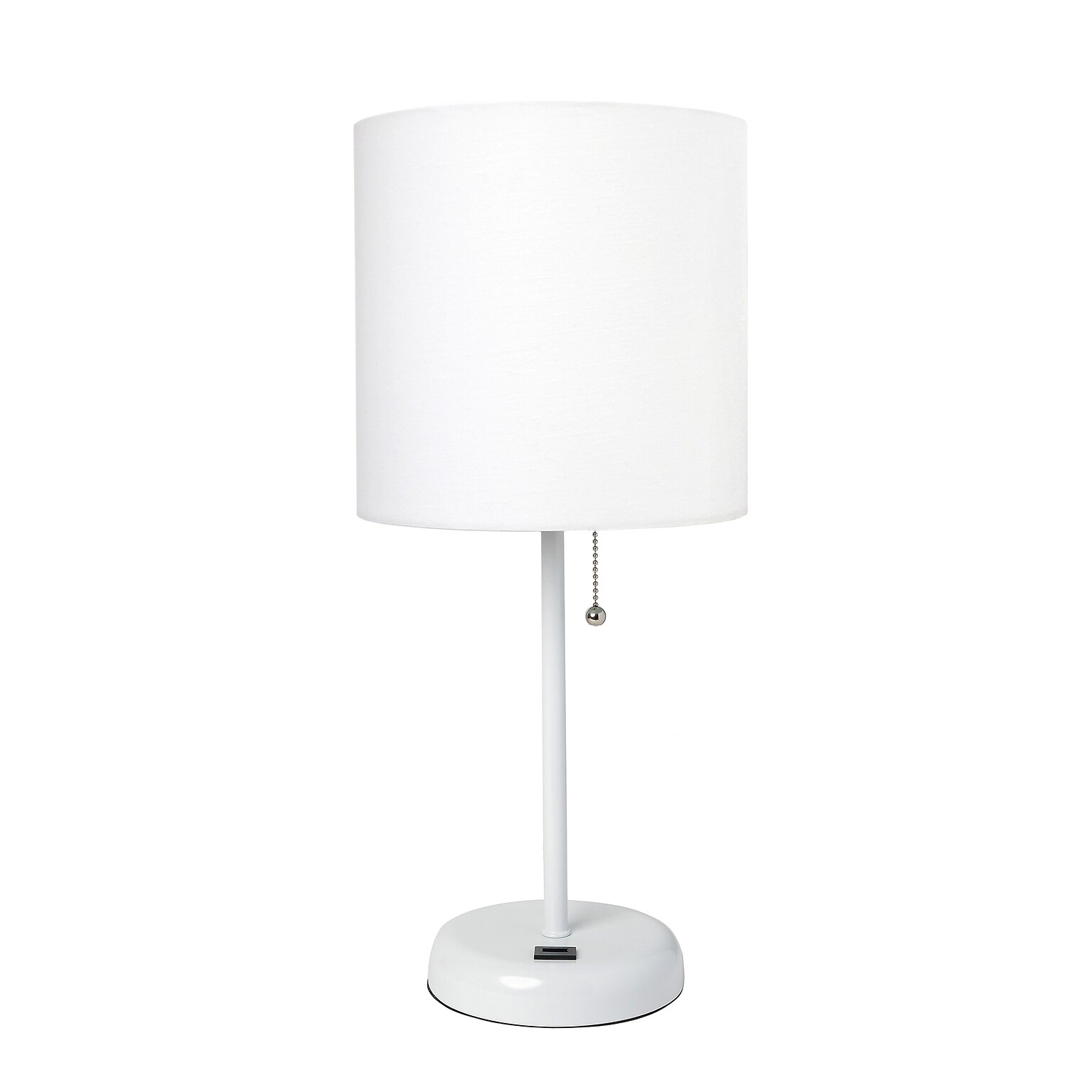 Creekwood Home Oslo 19.50 LED Table Lamp with USB Port, White (CWT-2011-WO)