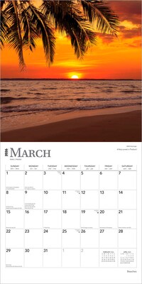 2026 BrownTrout Beaches 12" x 12" Monthly Wall Calendar (9798330702367)