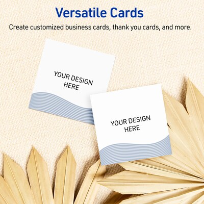 Avery Colorful Design Matte Blank Card, White, 120/Pack (S00-EV3)