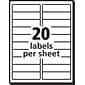 PRES-a-ply Laser/Inkjet Address Labels, 1" x 4", White, 20 Labels/Sheet, 100 Sheets/Box (30601)