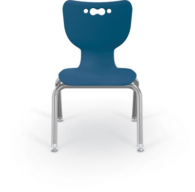 MooreCo 12" Hierarchy Student Chair with 4 Legs, Endless Sea/Chrome Base (703673562676)