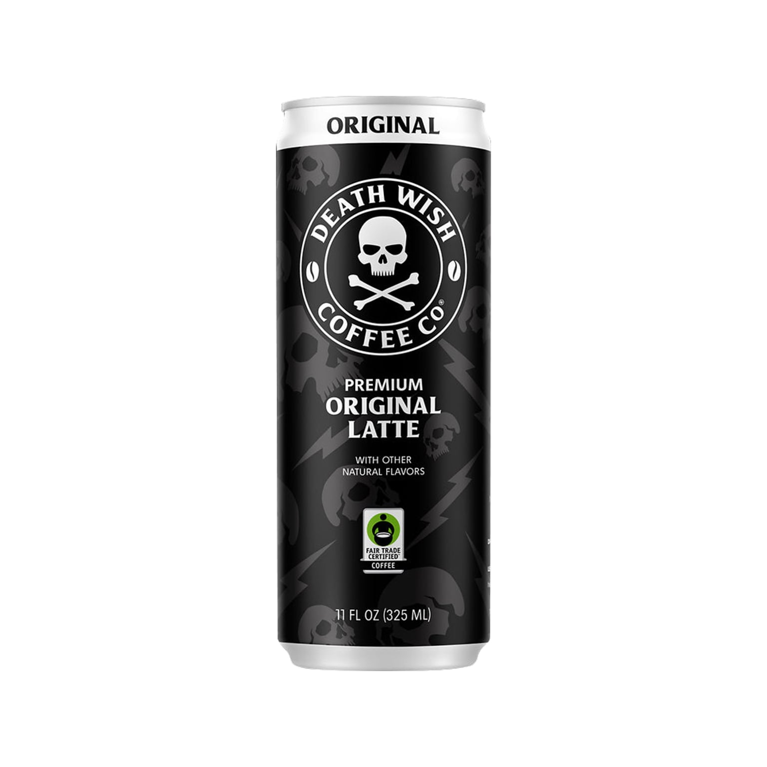 Death Wish Coffee Co. Original Latte Cold Brew Coffee Can, Medium Roast, 11 fl. oz., 12/Carton (LRLATE12)