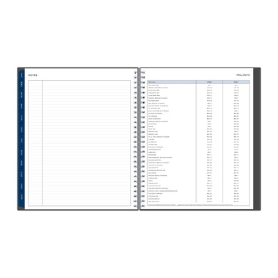 2026 Blue Sky Passages 8" x 10" Calendar Year Monthly Planner, Plastic Cover, Gray (100011-26)