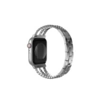 LAX Stylish Metallic Chains Band for Apple Watch, Silver