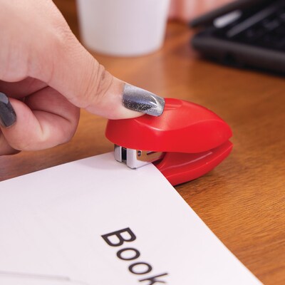 Swingline Tot Mini Stapler, 12-Sheet Capacity, Staples Included, Rio Red (S7048212)