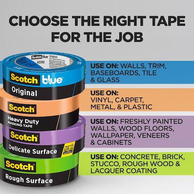 Scotch Heavy Duty Masking Tape, 1.41" x 60.1 yds., Orange, (2020+36AP)