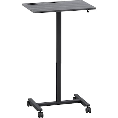 Lorell 27"W Manual Rectangle Adjustable Standing Desk, Weathered Charcoal (LLR84837)