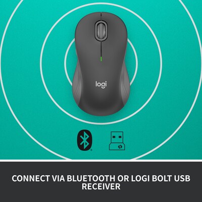 Logitech Signature M550 L Wireless Ambidextrous Optical Mouse, Graphite (910-006591)