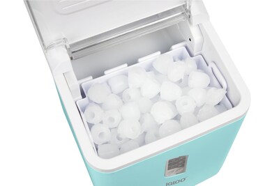 Igloo Automatic Self-Cleaning 26-Pound Ice Maker, Aqua (IGLICEBSC26AQ)