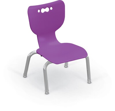 MooreCo 10 Hierarchy Student Chair with 4 Legs, Purple/Chrome Base (703673561822)