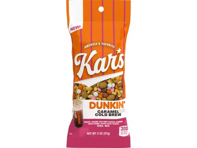 Kar's Dunkin' Caramel Cold Brew Trail Mix, 2 oz., 12 Bags/Box (7168)