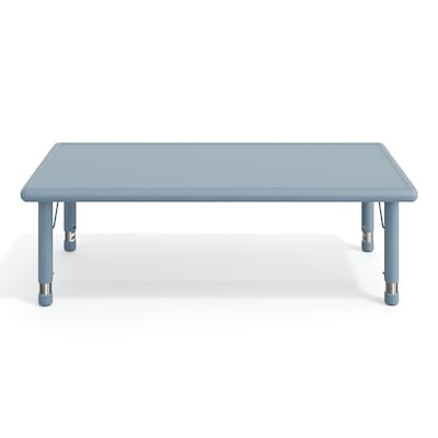 Flash Furniture Wren Rectangular Activity Table, 24" x 48", Height Adjustable, Dusty Blue (YUYCX012RECTDTB)