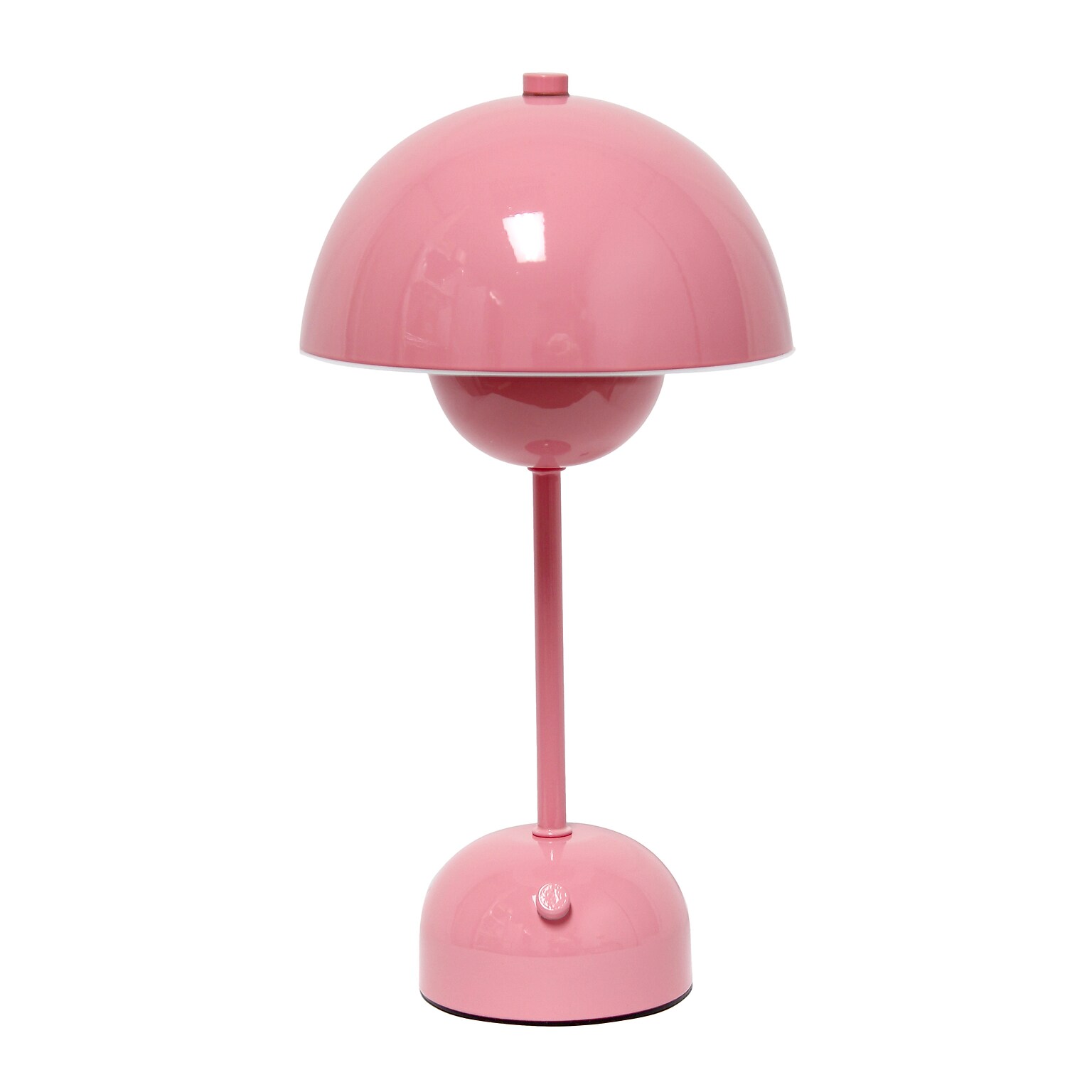 Simple Designs Mushroom Magic Dimming 11.80 LED Touch Table Lamp, Portable & Rechargeable, Pink (LD1069-PNK)