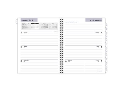 2024 AT-A-GLANCE DayMinder Executive 8.75" x 7" Weekly & Monthly Planner Refill, White/Gray (G545-50-24)