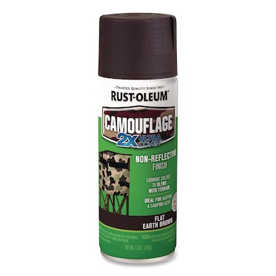 Rust-Oleum Camouflage Spray Paint, 12 oz. Aerosol Can, Flat Earth Brown (RST279178)