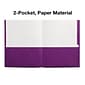 Staples Smooth 2-Pocket Paper Folder, Purple, 25/Box (50759/27536-CC)