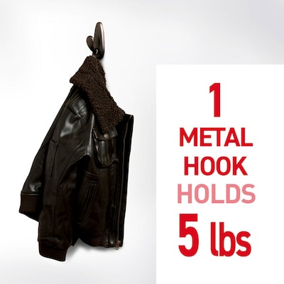 Command Large Hook, 5 lb., Brushed Nickel, 2/Pack (FC13-BN-2ES)