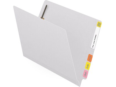 Medical Arts Press Reinforced End Tab File Folder, Straight Cut, Letter-Size, White, 50/Box (S-01602-WHT)