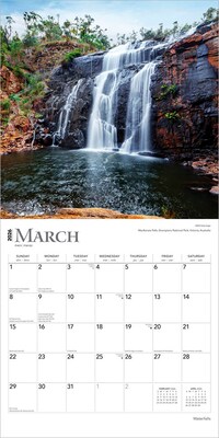 2026 BrownTrout Waterfalls 12" x 12" Monthly Wall Calendar (9798330706204)