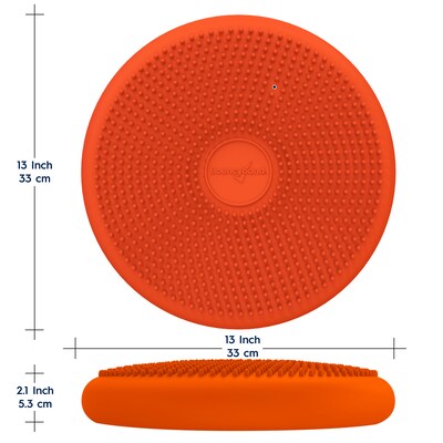 Bouncy Bands Big Sensory Wiggle Seat, Orange (BBAWS33OR)