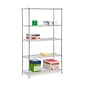 Honey-Can-Do 5-Tier Heavy-Duty Adjustable Shelving Unit with 800-lb Shelf Capacity, 18"W, Chrome (SHF-01441)