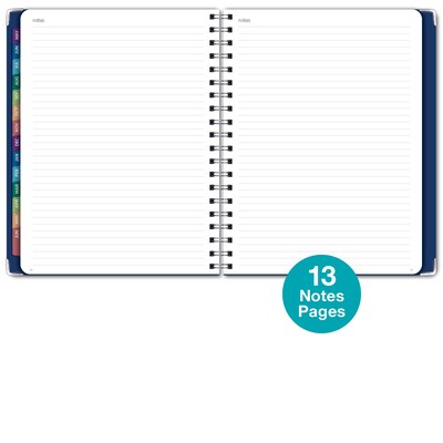 2026-2027 Excello Brands 8.5" x 11" Academic Weekly & Monthly Planner, Paperboard Cover, Dragonflies (FSHN-AY26-8511-59)