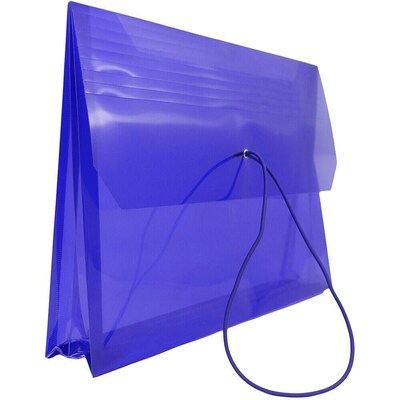 JAM Paper Premium Plastic Document File, Letter, Blue, 3/Pack (218E25BUBX3)