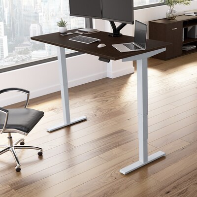 Bush Business Furniture Move 40 Series 60"W Electric Height Adjustable Standing Desk, Mocha Cherry/Cool Gray (M4S6030MRSK)