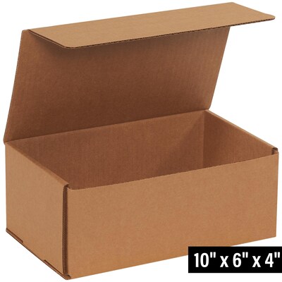 Corrugated Mailers, 10" x 6" x 4", Kraft, 50/Bundle (M1064K)