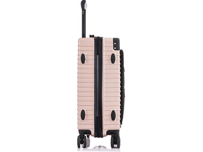 DUKAP Tour 20" Hardside Carry-On Suitcase, 4-Wheeled Spinner, TSA Checkpoint Friendly, Champagne (DKTOU00S-CHA)