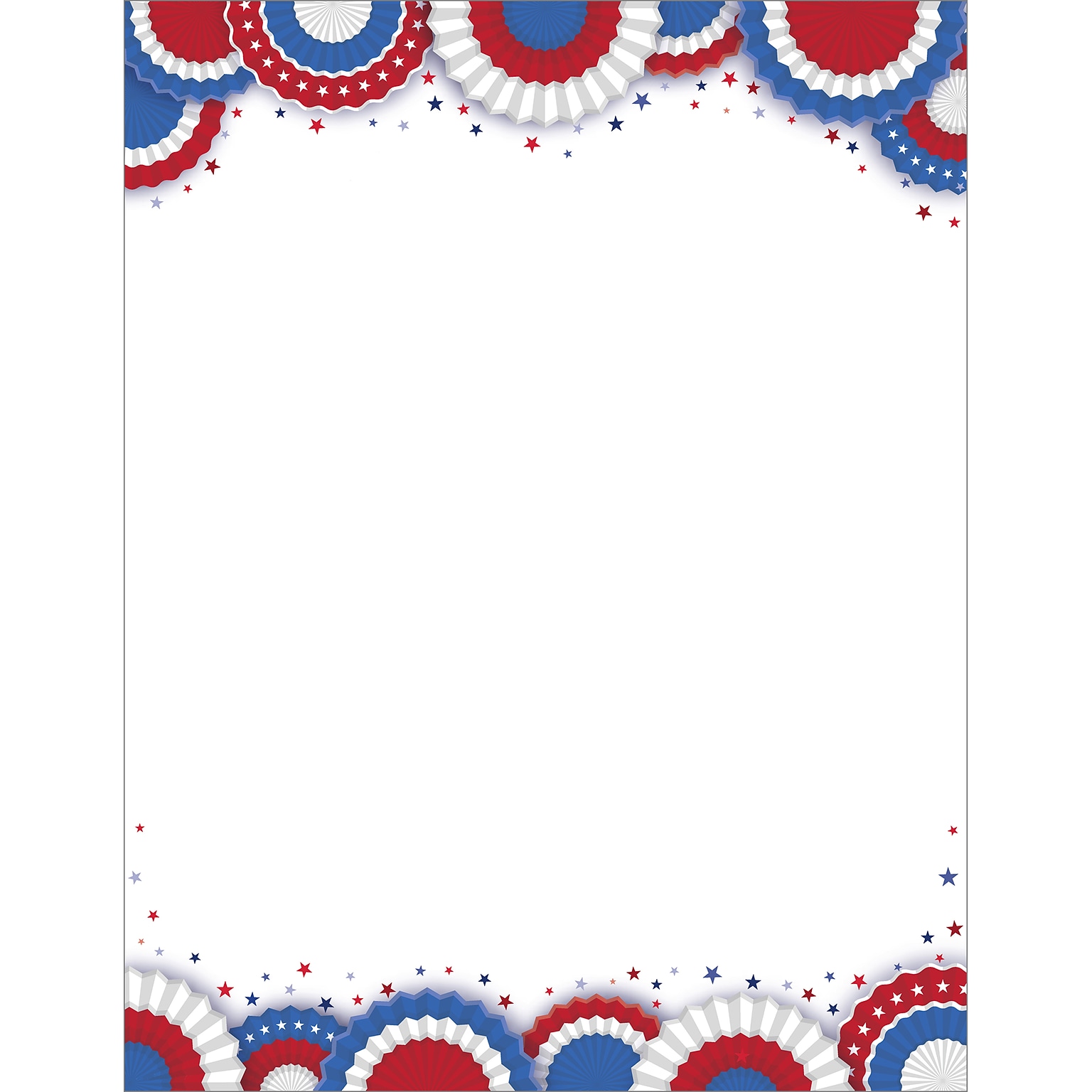 Great Papers Patriotic Everyday Letterhead, Multicolored, 50 Sheets/Pack (2025016)