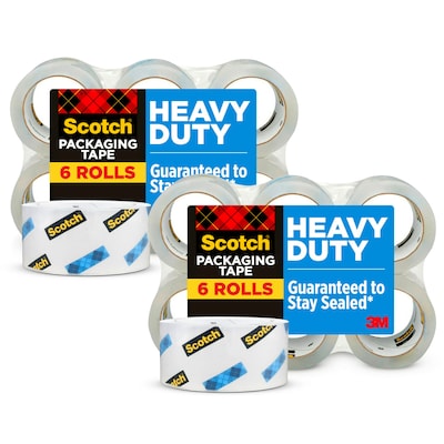 Scotch Heavy Duty Packing Tape, 1.88 x 54.6 yds., Clear, 12/Pack