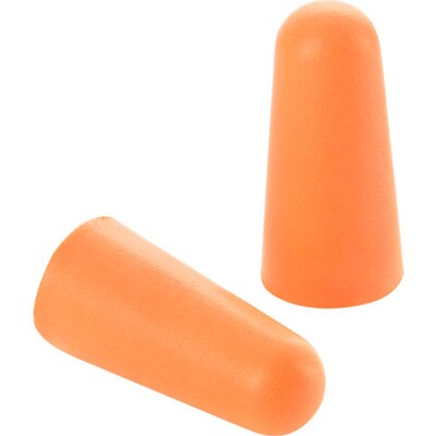Global Industrial Bullet Earplugs, Tapered, Uncorded, NRR 32 dB, 200 Pairs/Box (708375)