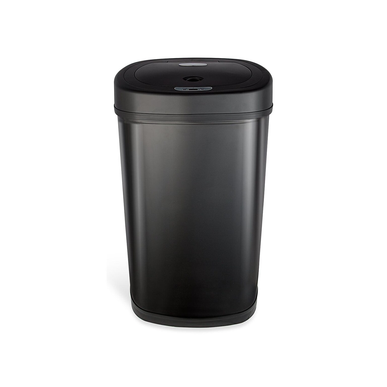 Nine Stars Stainless Steel Sensor Trash Can, 13.2-Gallon, Black (DZT-50-9BK)