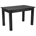 Flash Furniture HERCULES 46 Farm Dining Table, Black Wash (XAF46X30BW)
