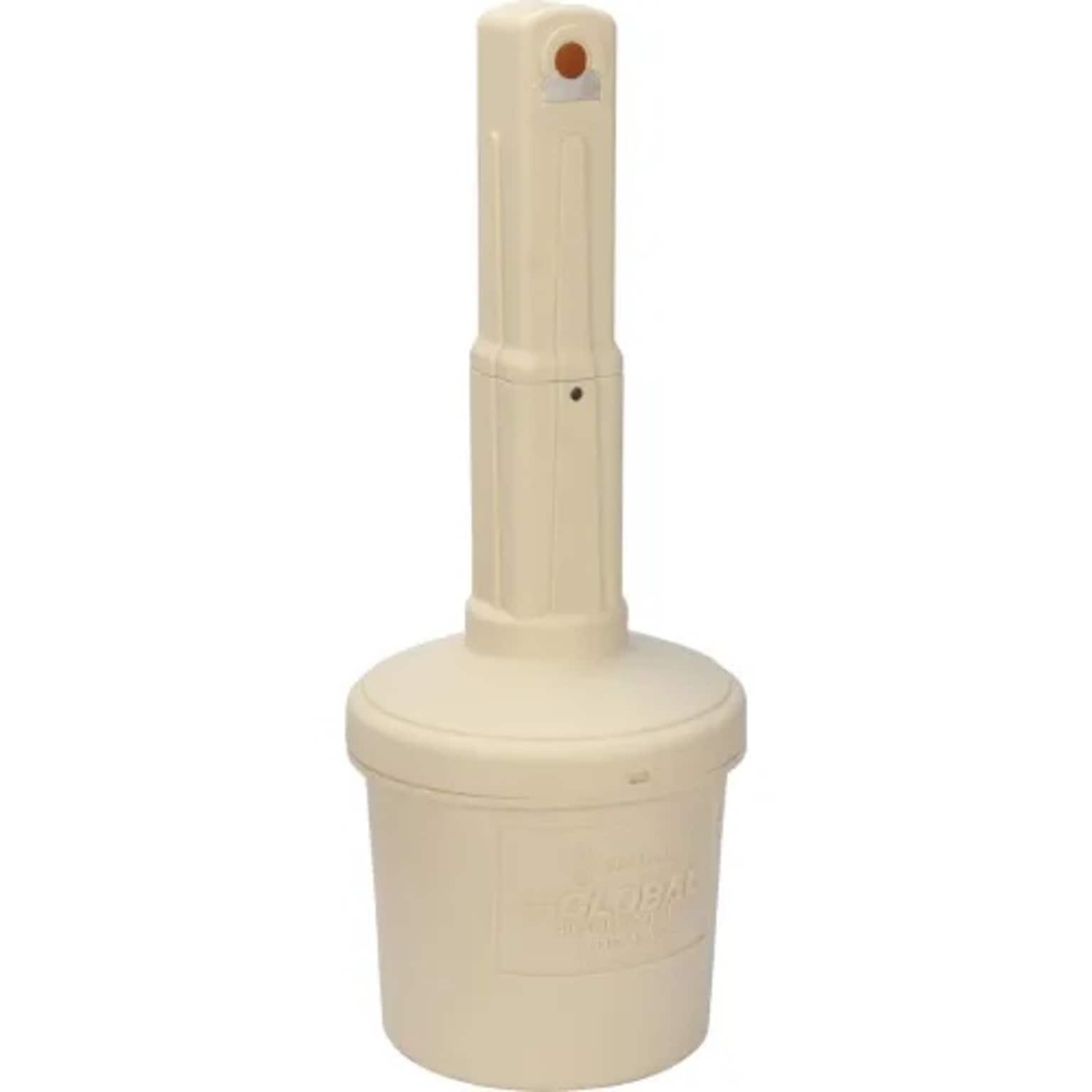 Global Industrial Outdoor Ashtray, 5 Gallon, Beige (245133BG)