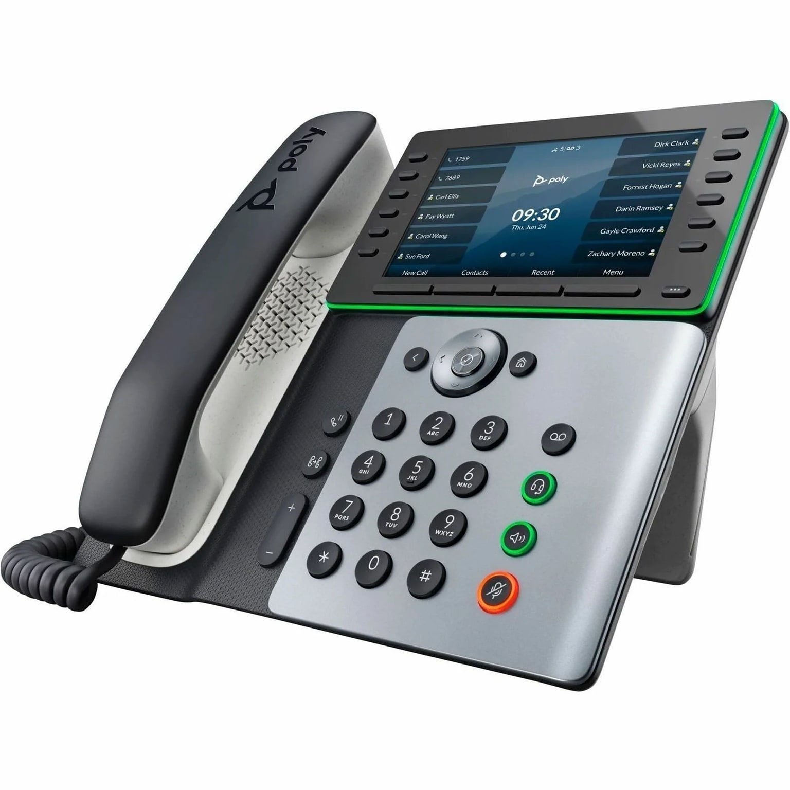 Poly Edge E450 32-Lines VOIP Phone, Black (8F3G9AA)