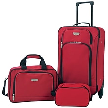 Travelers Club 3 pc.Set Red Luggage